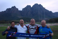 Bij Dennis clubs Villagers RFC in Zuid Afrika - Met Arjan, Hans, Dennis en Bart (2011)